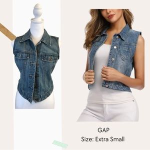GAP denim vest polo